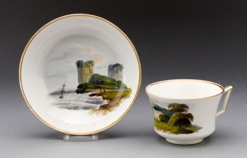 Cup and Saucer, c. 1815, Wedgwood Manufactory, England, founded 1759, Burslem, Porcelain with