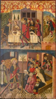 Saint Christopher Taking Leave of the King Who Feared Satan, Saint Christopher and His Converts,