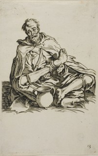 The Sickly One, plate thirteen from The Beggars, c. 1622, Jacques Callot, French, 1592-1635,