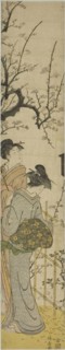 Two Women Viewing Plum Blossoms, c. 1784, Torii Kiyonaga, Japanese, 1752-1815, Japan, Color