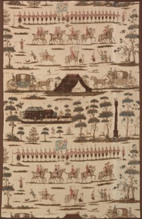 The Irish Volunteers (Furnishing Fabric), 1782, Probably designed by Gabriel Beranger (Irish,
