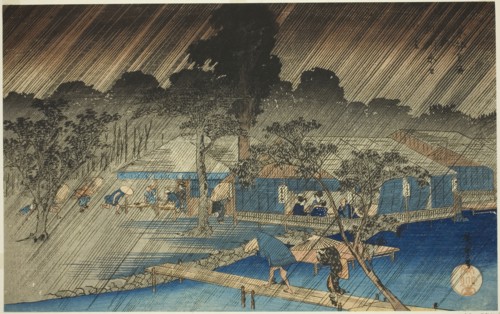 Evening Shower at the Bank of Tadasu River (Tadasugawara no yudachi), from the series Famous Places