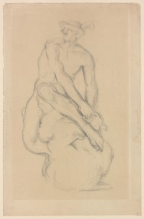 Mercury (after Pigalle), 1885/1895, Paul Cézanne, French, 1839-1906, France, Graphite on ivory wove