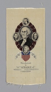 Commemorative Ribbon, c. 1885/90, Manufactured by William Strange & Company, United States, New