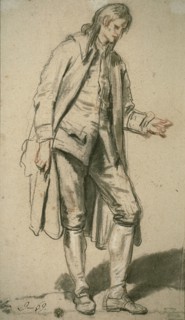 Study of a Groom, c. 1760, Jean-Baptiste Greuze, French, 1725-1805, France, Black chalk, with