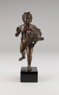 Cupid Carrying a Swan, 1500/1600, Italian (Venice), Italian, Bronze, traces of polychromy, H. 21 cm