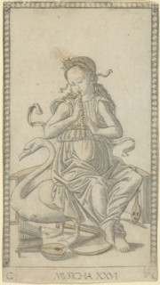 Music, plate 26 from Arts and Sciences, c. 1465, Master of the E-Series Tarocchi, Italian, active c