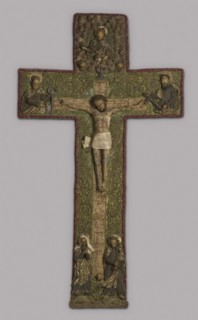 Orphrey Cross (Needlework), 1475/1500, Southern Germany, Southern Germany, Silk, satin weave