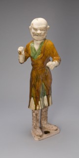 Groom, Tang dynasty (618–907 A.D.), first half of 8th century, China, Earthenware with three-color