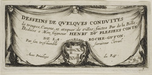 Frontispiece to Drawings of Several Movements by Soldiers, 1644, Stefano della Bella, Italian,