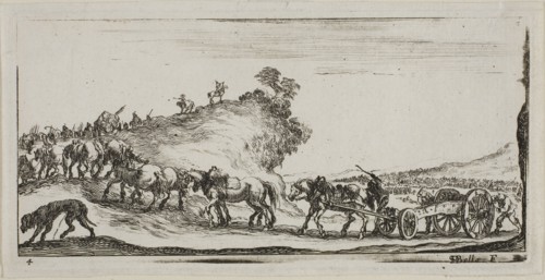 Plate Four from Drawings of Several Movements by Soldiers, 1644, Stefano della Bella, Italian,