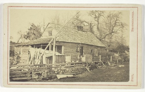 Untitled (Cabin with well), n.d., Henry S. Peck, American, active 1860s, United States, Albumen