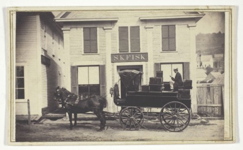 Untitled (S.K. Fisk store with delivery wagon), n.d., American, 19th century, United States,