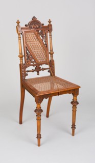 Side Chair, 1900, Jacob Keller, German, active early 20th century, Gunzenhausen, Germany, Walnut,
