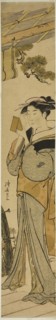 Geisha Applying Makeup, c. 1781, Torii Kiyonaga, Japanese, 1752-1815, Japan, Color woodblock print,