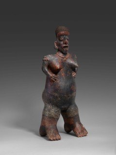 Standing Female Figure, A.D. 100/300, Nayarit, Nayarit, Mexico, Mexico, Ceramic and pigment, H. 62