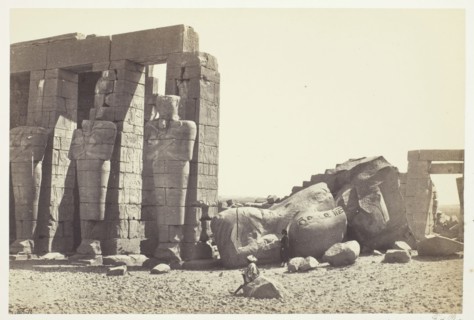 Osiride Pillars and Great Fallen Colossus, c. 1857, printed 1862, Francis Frith, English,
