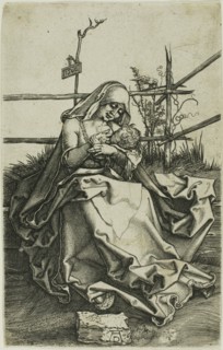 Madonna on a Grassy Bank, 1566, After Albrecht Dürer (German, 1471-1528), Germany, Engraving on