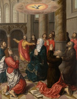 Pentecost, 1520/25, Bernard van Orley, workshop of, Netherlandish, c. 1488–1541, Flanders, Oil on