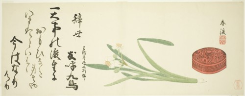 Narcissus and lacquer box, c. 1820s/30s, Mori Shunkei, Japanese, active c. 1820s–1830s, Japan,
