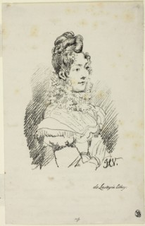 Portrait of Madame Perregaux, 1816, Horace Vernet (French, 1789-1863), printed by Comte Charles