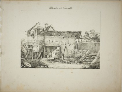 Mill at Gravelle, II, 1824/27, Louis Jules Frederic Villeneuve (French, 1796-1842), printed by