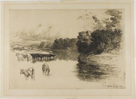 A Lancashire River, 1881, Francis Seymour Haden, English, 1818-1910, England, Etching and drypoint