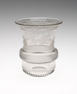 Beaker, c. 1810/20, Germany, Glass, 10.8 x 9.1 cm (4 1/4 x 3 9/16 in.)