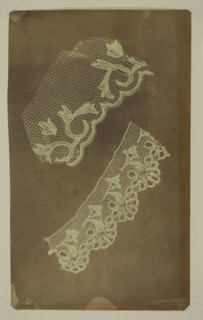 Two Scraps of Lace, c. 1838/42, William Henry Fox Talbot, English, 1800–1877, England, Photogenic