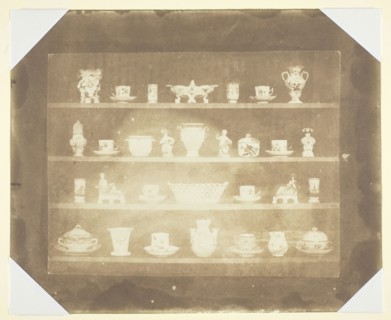 Articles of China on Four Shelves, c. 1844, William Henry Fox Talbot, English, 1800–1877, England,