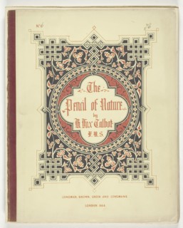Cover and Text from The Pencil of Nature, London, 1844, 1844, William Henry Fox Talbot, English,