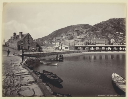 Barmouth, the Quay and Ty Gwyn, 1860/94, Francis Bedford, English, 1816–1894, England, Albumen