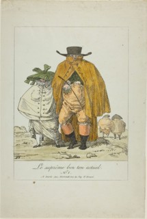 Plate One from The Supreme Current Fashion, c. 1805, Pierre Nolasque Bergeret (French, 1782-1863),