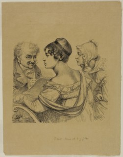 Self-Portrait with Two Young Ladies, c. 1816–17, Dominique-Vivant Denon, French, 1747-1825, France,