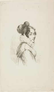 Portrait of a Young Lady, c. 1820, Dominique-Vivant Denon, French, 1747-1825, France, Lithograph in