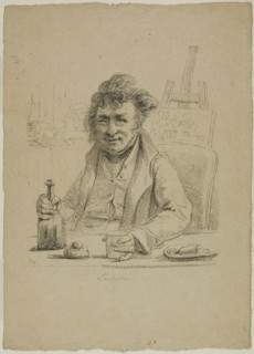 Portrait of Lantara in the Role of Joly, from Le Peintre au Cabaret, 1816, Dominique-Vivant Denon,