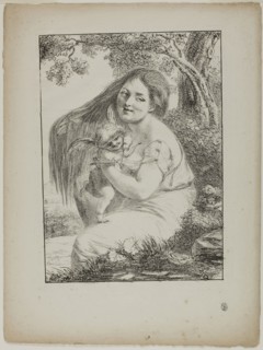 Cupid and a Young Woman, 1817, Dominique-Vivant Denon, French, 1747-1825, France, Lithograph on