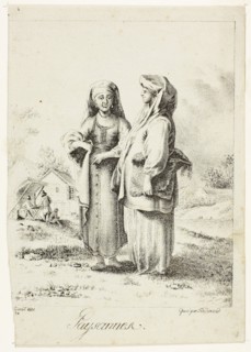 Peasants, August 1811, Ferdinand, French, 19th century, France, Lithograph in black, with another