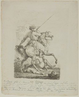 A Cossack, 1805, Louis F. Lejeune (French, 1775-1848), printed by Alois Senefelder (German,