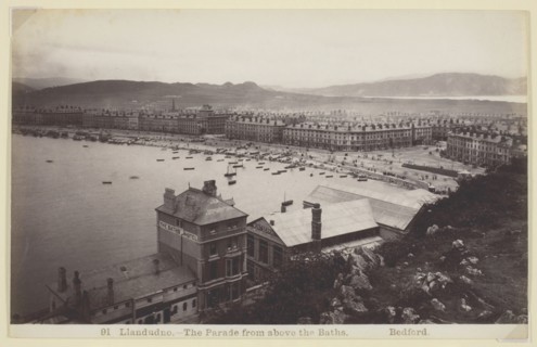 Llandudno-The Parade from above the Baths, 1860/94, Francis Bedford, English, 1816–1894, England,