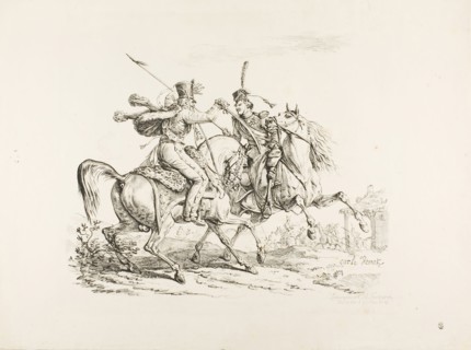 Hussard Killing a Cossack with a Sabre, February 21, 1817, Carle Vernet (French, 1758-1836),