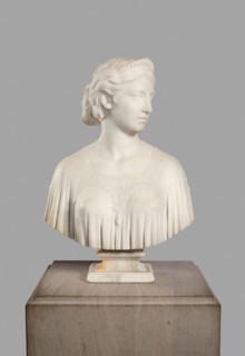 Ginevra, 1865/68, Hiram Powers, American, 1805–1873, Florence, Marble, 68.9 × 47 × 26.7 cm (27 1/8