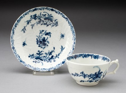 Teacup and Saucer, c. 1760, Worcester Porcelain Factory, Worcester, England, founded 1751,
