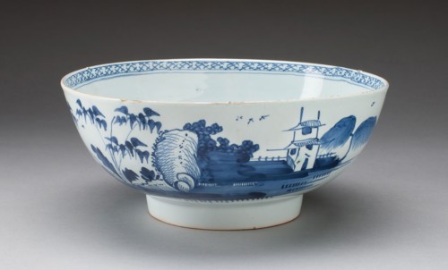 Bowl, c. 1750, England, London, London, Tin-glazed earthenware, 11.6 x 26.7 cm (4 9/16 x 10 1/2 in