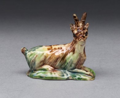 Goat, 1760/70, England, Staffordshire, Staffordshire, Lead-glazed earthenware (creamware), 5.1 x 5