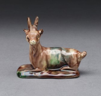 Goat, 1760/70, England, Staffordshire, Staffordshire, Lead-glazed earthenware (creamware), 5.7 x 5