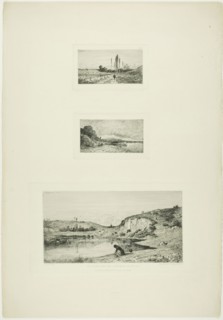 Path on the Banks of a Pond, 1865, Adolphe Appian, French, 1818-1898, France, Etching on ivory laid