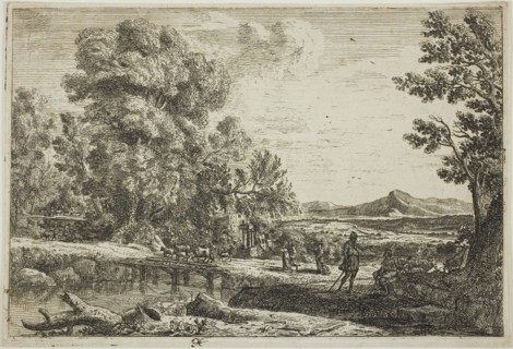 The Wooden Bridge (Rebecca and Eliezer), 1638–41, Claude Lorrain, French, 1600-1682, France,