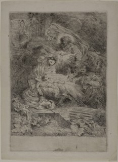 The Nativity with God the Father and Angels, after 1647, Giovanni Benedetto Castiglione, Italian,