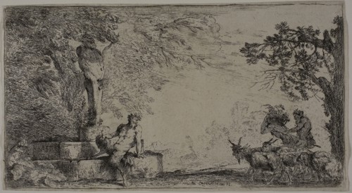 Satyr Resting beneath a Herm, 1645–47, Giovanni Benedetto Castiglione, Italian, 1609-1664, Italy,
